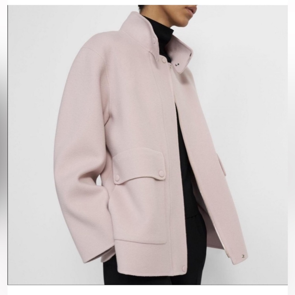 Theory Wool and Cashmere Utility Coat in Rosewood *NWT*